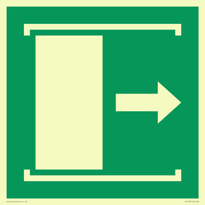 E033 safe condition door slides right to open